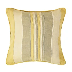 Housse de coussin à rayures morocco jaune, 45 x 45 cm - HOMESCAPES