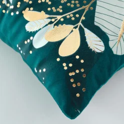 Housse de coussin 40 x 40 cm Feuilles de prusseor vert