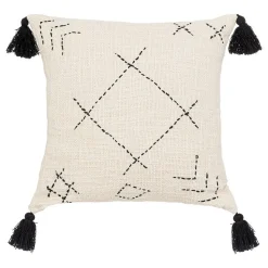Housse de coussin Atelier en coton 40x40cm beige - Atmosphera