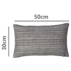 Housse de coussin chenille Tman gris l.50 x H.30cm GoodHome