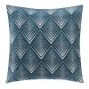 Housse de coussin chenille Géométrique bleu 40x40 cm