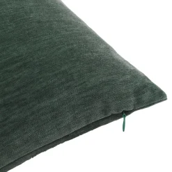 Housse de coussin chenille Isti vert emeraude l.45 x H.45cm GoodHome