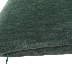 Housse de coussin chenille Isti vert emeraude l.45 x H.45cm GoodHome