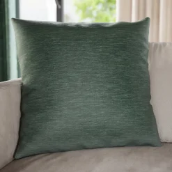 Housse de coussin chenille Isti vert emeraude l.45 x H.45cm GoodHome