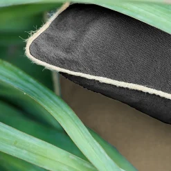 Housse de coussin coton fil teint 45x45 cm HONO DÉCO noir caviar