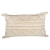 Housse de coussin coton tufté Manille imprimé bohème beige 50 x 30 cm GoodHome