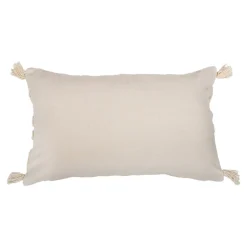 Housse de coussin coton tufté Manille imprimé bohème beige 50 x 30 cm GoodHome