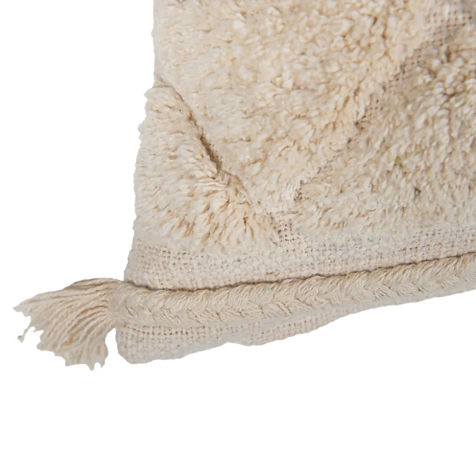 Housse de coussin coton tufté Manille imprimé bohème beige 50 x 30 cm GoodHome