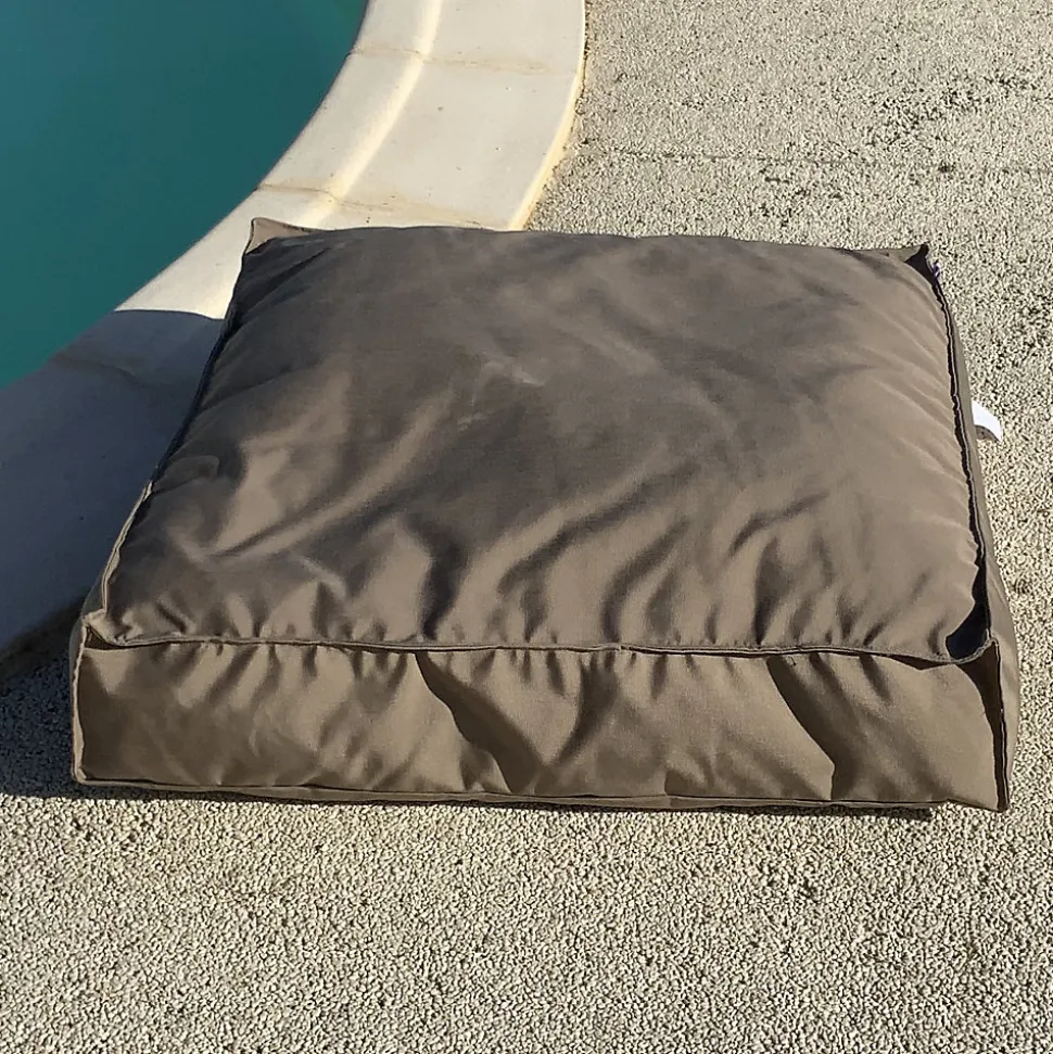 Housse de coussin de sol extérieure (71x71x15 cm - Taupe)
