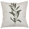 Housse de coussin d'extérieur Tileo 40x40cm motif feuille beige et vert - Atmosphera