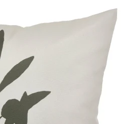 Housse de coussin d'extérieur Tileo 40x40cm motif feuille beige et vert - Atmosphera