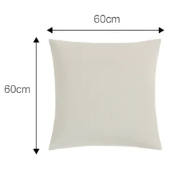 Housse de coussin Dumi beige l.60 x H.60cm GoodHome