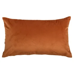 Housse de coussin effet velours cotelé Gareta terracotta l.50 x H.30cm GoodHome