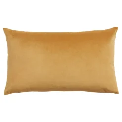 Housse de coussin effet velours Valgreta jaune ocre l.50 x H.30cm GoodHome