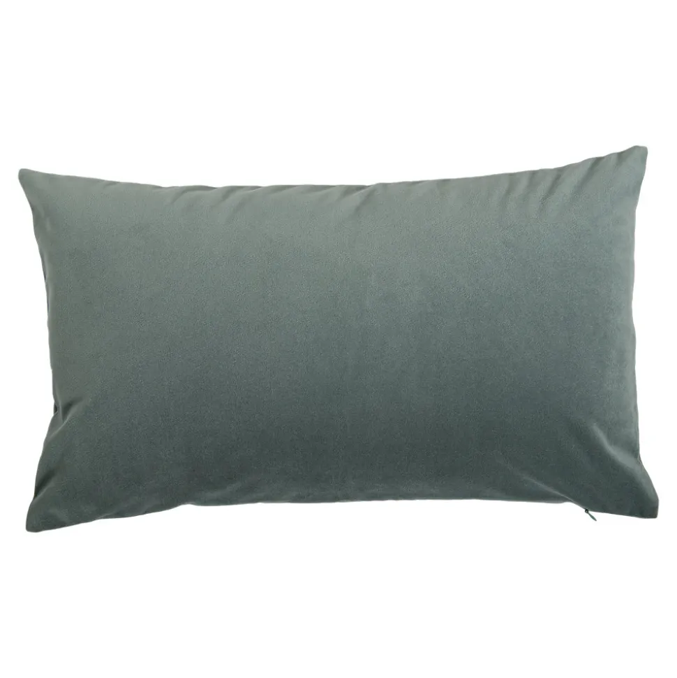 Housse de coussin effet velours Valgreta vert clair l.50 x H.30cm GoodHome