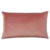 Housse de coussin effet velours Valgreta vieux rose l.50 x H.30cm GoodHome