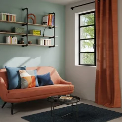 Housse de coussin en coton Deoli imprimé géométrique multicouleurs l.45 x H.45cm GoodHome