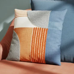 Housse de coussin en coton Deoli imprimé géométrique multicouleurs l.45 x H.45cm GoodHome