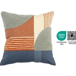 Housse de coussin en coton Deoli imprimé géométrique multicouleurs l.45 x H.45cm GoodHome