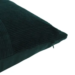 Housse de coussin en coton Ambur vert foncé l.45 x H.45cm GoodHome