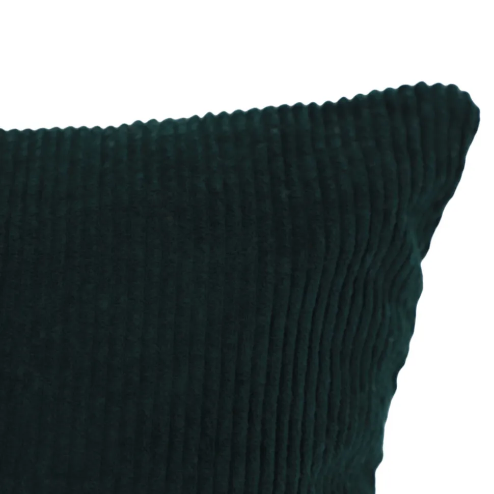 Housse de coussin en coton Ambur vert foncé l.45 x H.45cm GoodHome