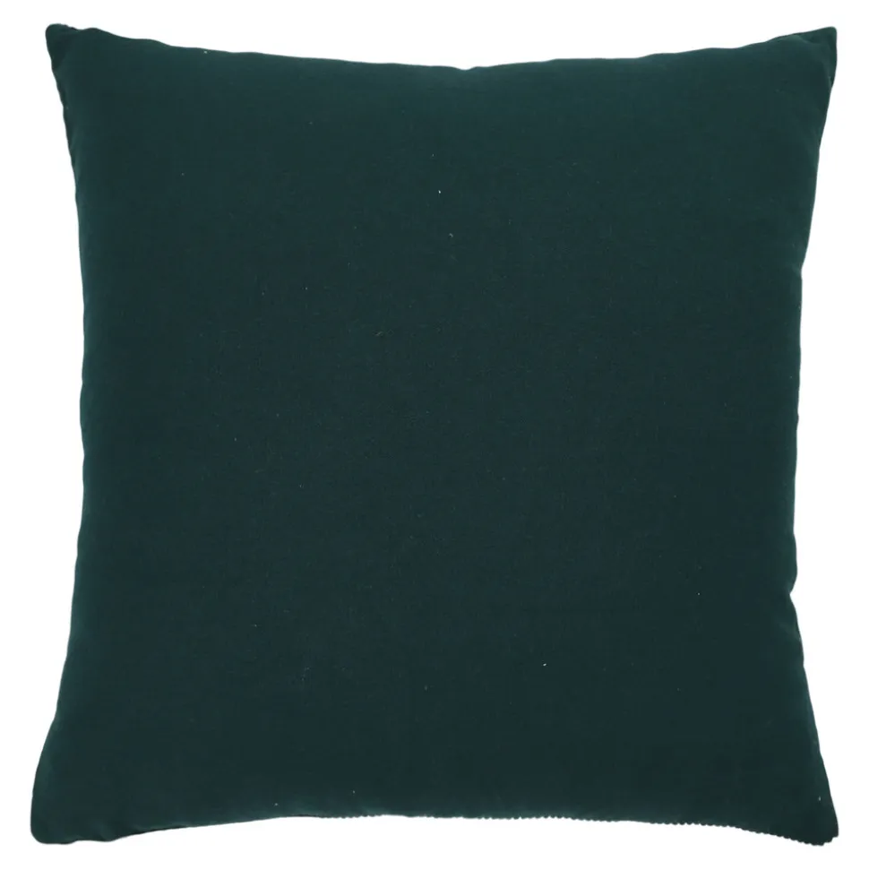 Housse de coussin en coton Ambur vert foncé l.45 x H.45cm GoodHome