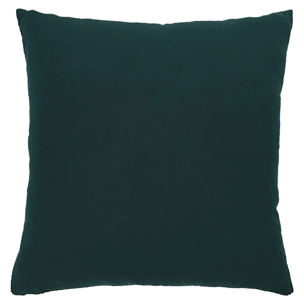 Housse de coussin en coton Ambur vert foncé l.45 x H.45cm GoodHome