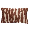 Housse de coussin en coton tufté rayés blanc et noir 30 x 50cm Zéline, Deko & Co