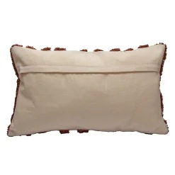Housse de coussin en coton tufté rayés blanc et noir 30 x 50cm Zéline, Deko & Co