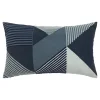 Housse de coussin en coton Corton imprimé géométrique bleu 50 x 30 cm GoodHome