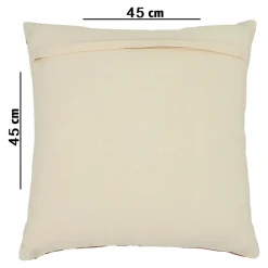 Housse de coussin en coton Manado imprimé géométrique terracotta et blanc l.45 x H.45cm GoodHome
