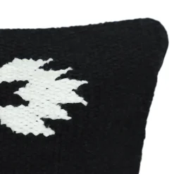 Housse de coussin en coton Rahat imprimé géométrique noir et blanc l.60 x H.40cm GoodHome
