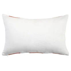 Housse de coussin en coton Kolar rayures terracotta et blanc l.50 x H.30cm GoodHome