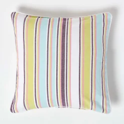 Housse de coussin en coton à rayures osaka, 45 x 45 cm - HOMESCAPES