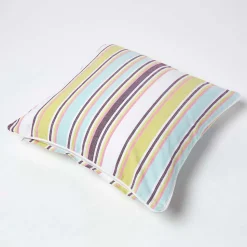 Housse de coussin en coton à rayures osaka, 45 x 45 cm - HOMESCAPES