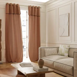Housse de coussin en coton Hapur imprimé géométrique blanc et beige l.45 x H.45cm GoodHome