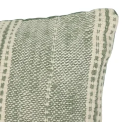Housse de coussin en coton Deesa jacquard vert kaki clair l.45 x H.45cm GoodHome