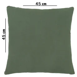 Housse de coussin en coton Deesa jacquard vert kaki clair l.45 x H.45cm GoodHome
