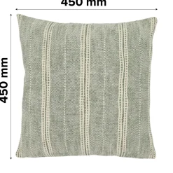 Housse de coussin en coton Deesa jacquard vert kaki clair l.45 x H.45cm GoodHome
