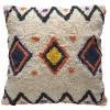 Housse de coussin en coton tufté imprimé berbère multicouleurs L.45 x l.45cm Deko & Co