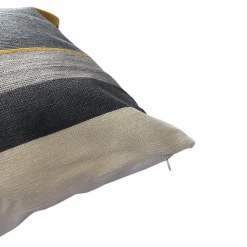 Housse de coussin en coton Sunam imprimé géométrique jaune et gris l.45 x H.45cm GoodHome