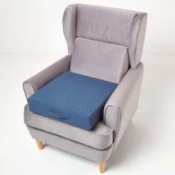Housse de coussin en coton pour coussin d'assise, bleu marine - HOMESCAPES