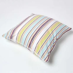 Housse de coussin en coton à rayures osaka, 60 x 60 cm - HOMESCAPES