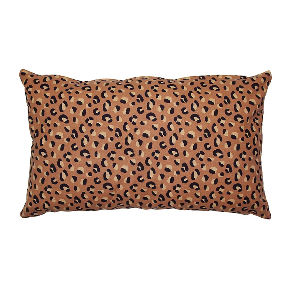 Housse de coussin en coton léopard L.50 x l.30cm Ornami