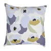 Housse de coussin en coton fleuri violet et blanc 45 x 45cm Billie, Deko & Co