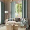 Housse de coussin en coton Kolar rayures vert et blanc l.50 x H.30cm GoodHome