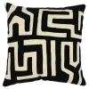 Housse de coussin en coton Manado imprimé géométrique noir et blanc l.45 x H.45cm GoodHome