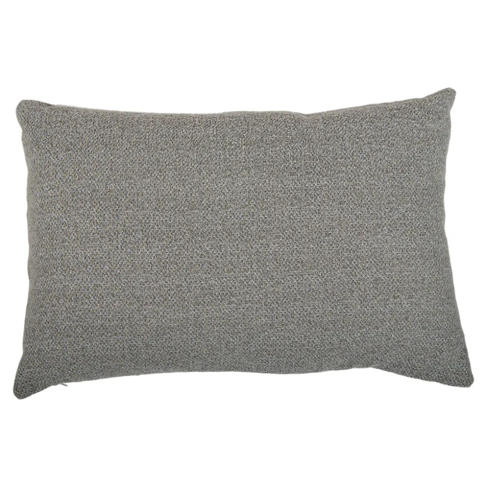 Housse de coussin en coton Suau gris chiné l.60 x H.40cm GoodHome