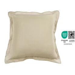 Housse de coussin en lin Ambala beige lin l.45 x H.45cm GoodHome