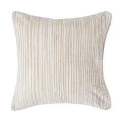 Housse de coussin en tissu chenille beige, 60 x 60 cm - HOMESCAPES